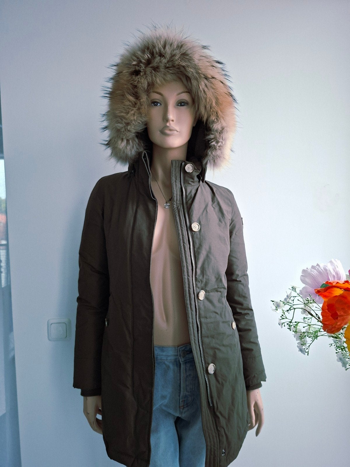 woolrich maat 14, Ophalen of Verzenden, Zo goed als nieuw, Jongen of Meisje, Jas