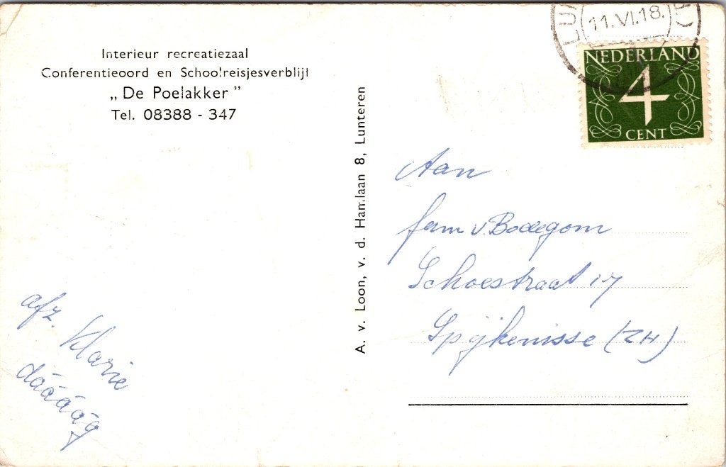 Lunteren - 12 oude ansichtkaarten III, Verzamelen, Ansichtkaarten | Nederland, Verzenden, 1940 tot 1960, Gelopen, Gelderland