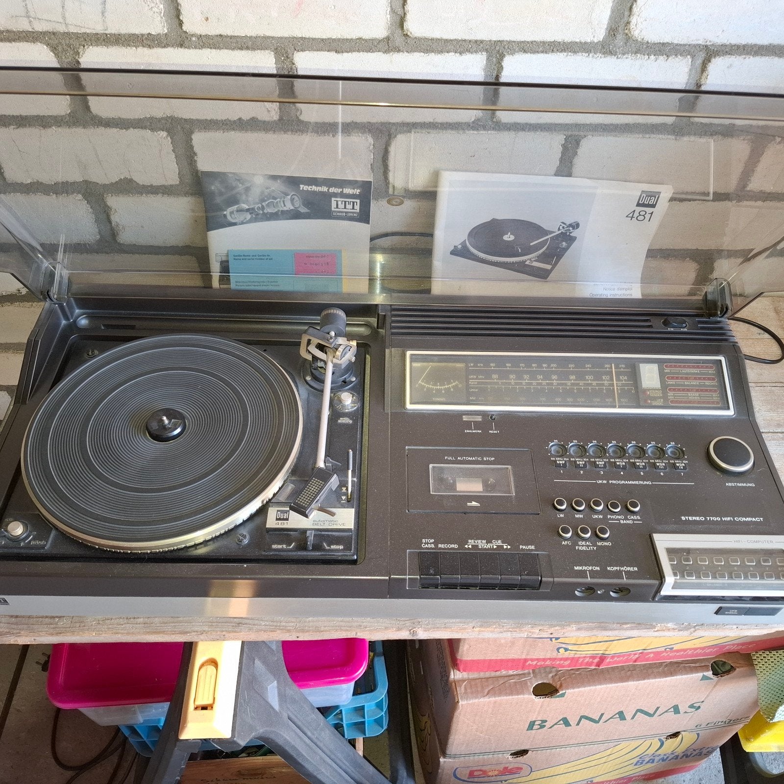 vintage stereomeunel van ITT SCHAUB LORENZ incl speaker ITT, Ophalen