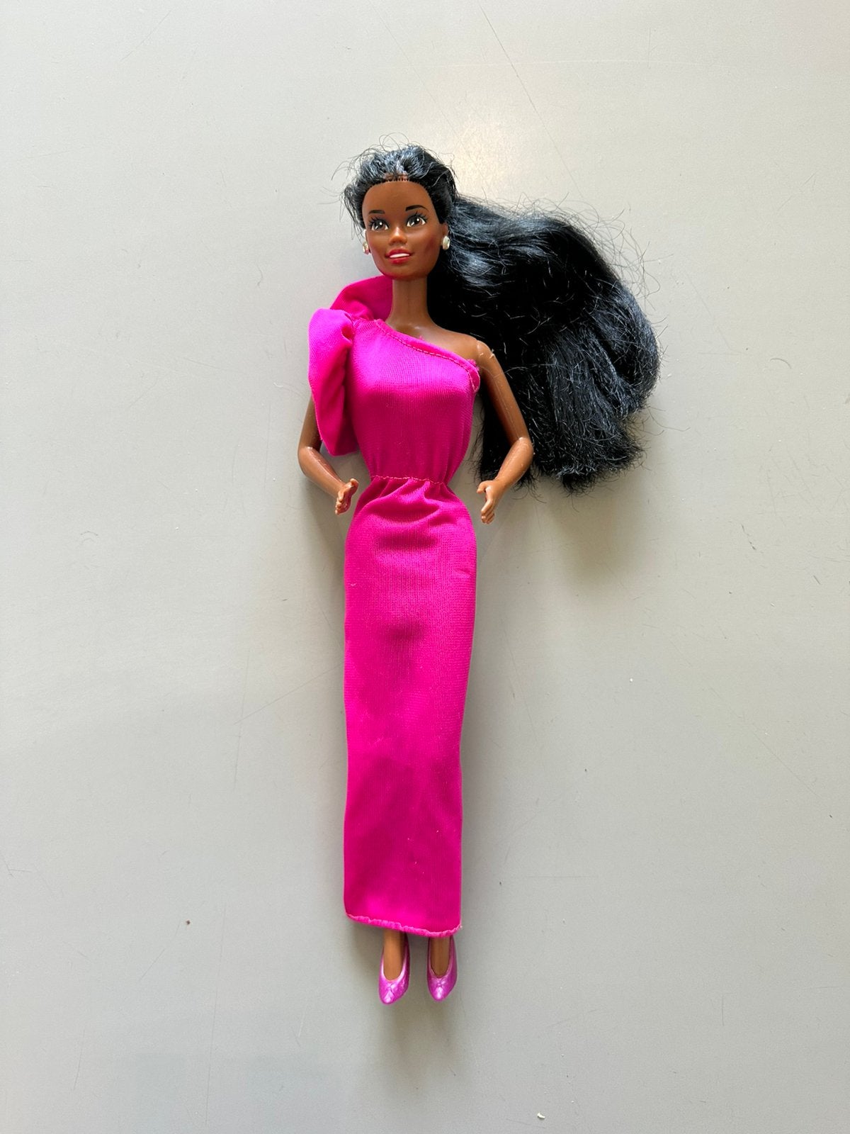 Black Barbie/Christie–Superstar Era met Originele Jurk #7907, Ophalen of Verzenden, Zo goed als nieuw