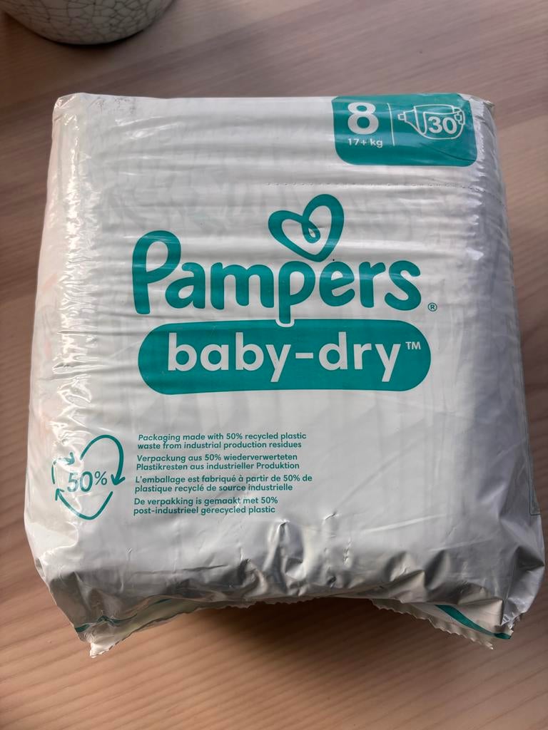 Pampers Baby-Dry Luiers Maat 8 (17+ kg) - 30 stuks, Ophalen of Verzenden, Nieuw