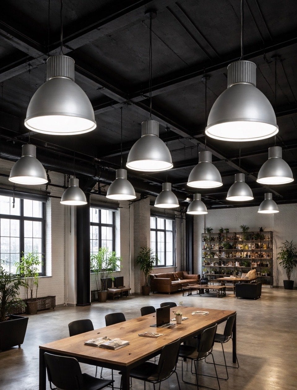 Originele ComParLux Industriële Pendelarmatuur, Aluminium, Ophalen, Gebruikt, Metaal, E27 (groot)