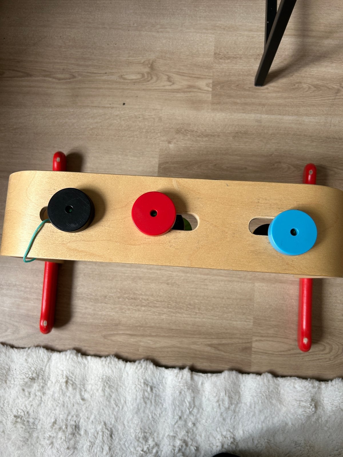 Houten babygym met kleurrijke speeltjes, Ophalen, Gebruikt, Babygym