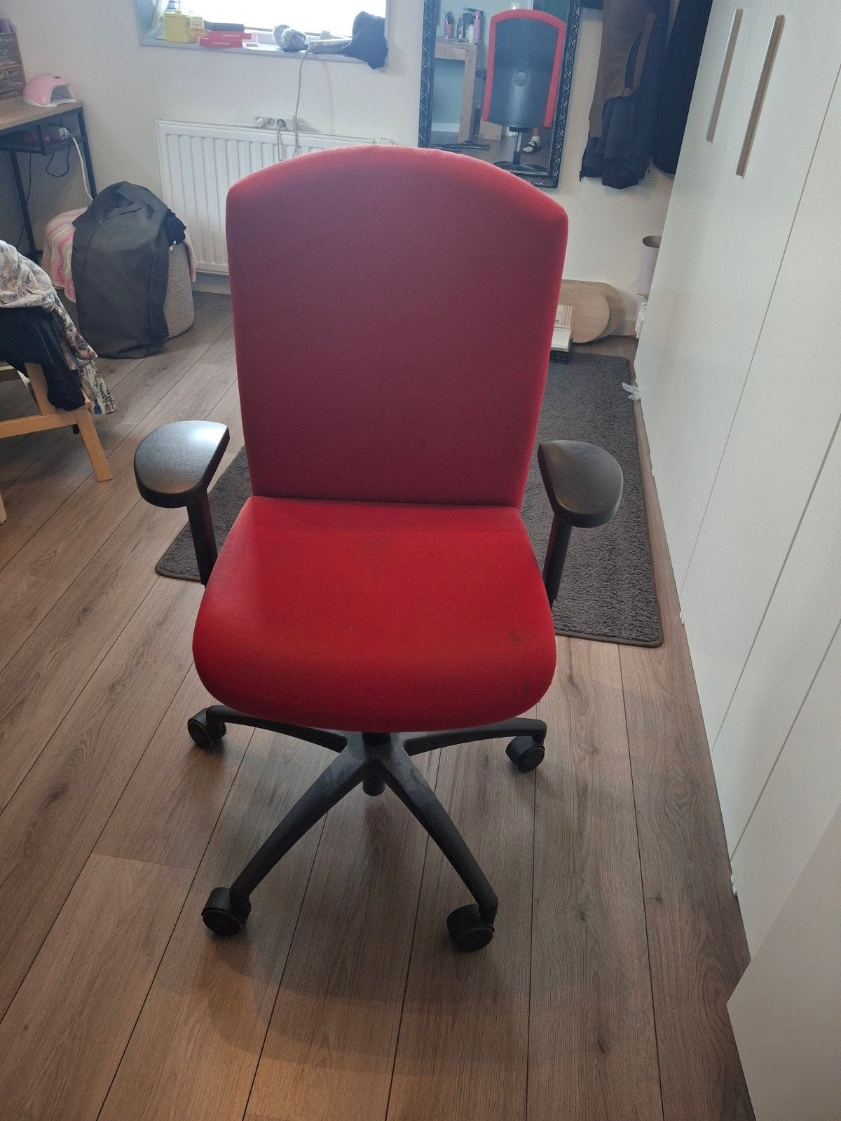 Rode bureaustoel, Ophalen, Gebruikt, Bureaustoel, Rood