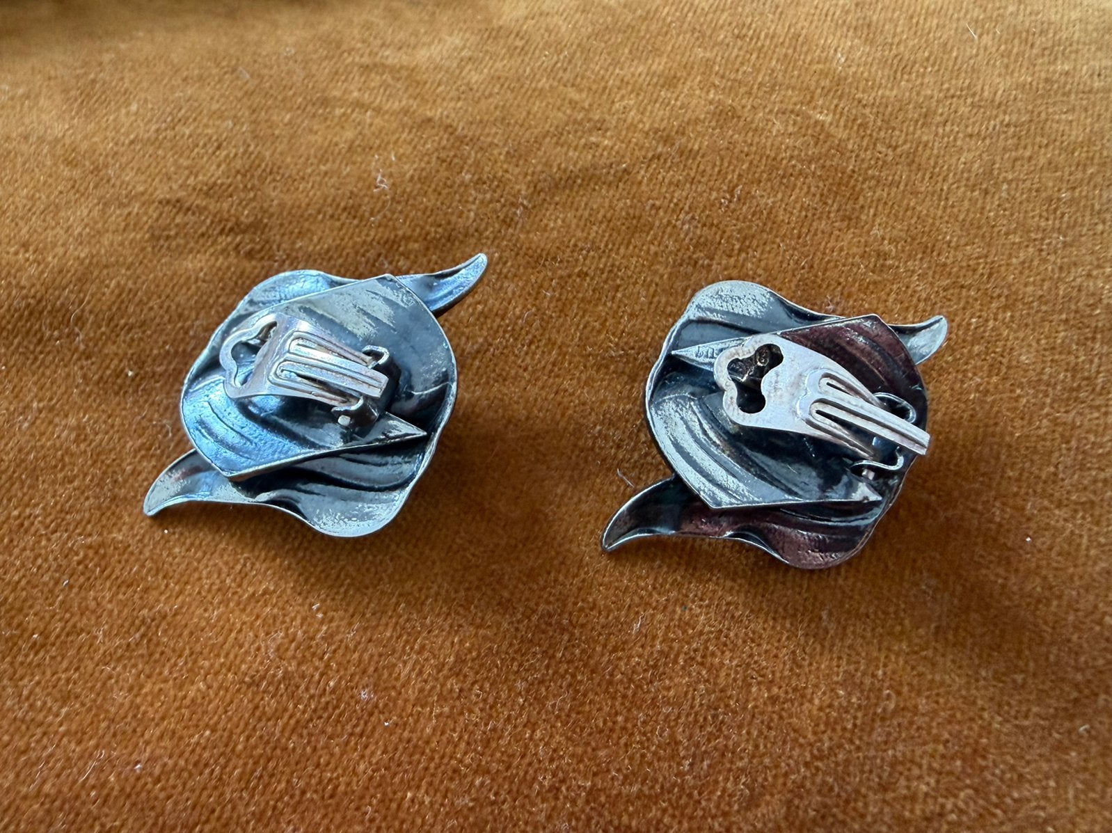 Unieke vintage artdeco clips oorbellen 4 cm, Ophalen of Verzenden, Zo goed als nieuw, Overige materialen