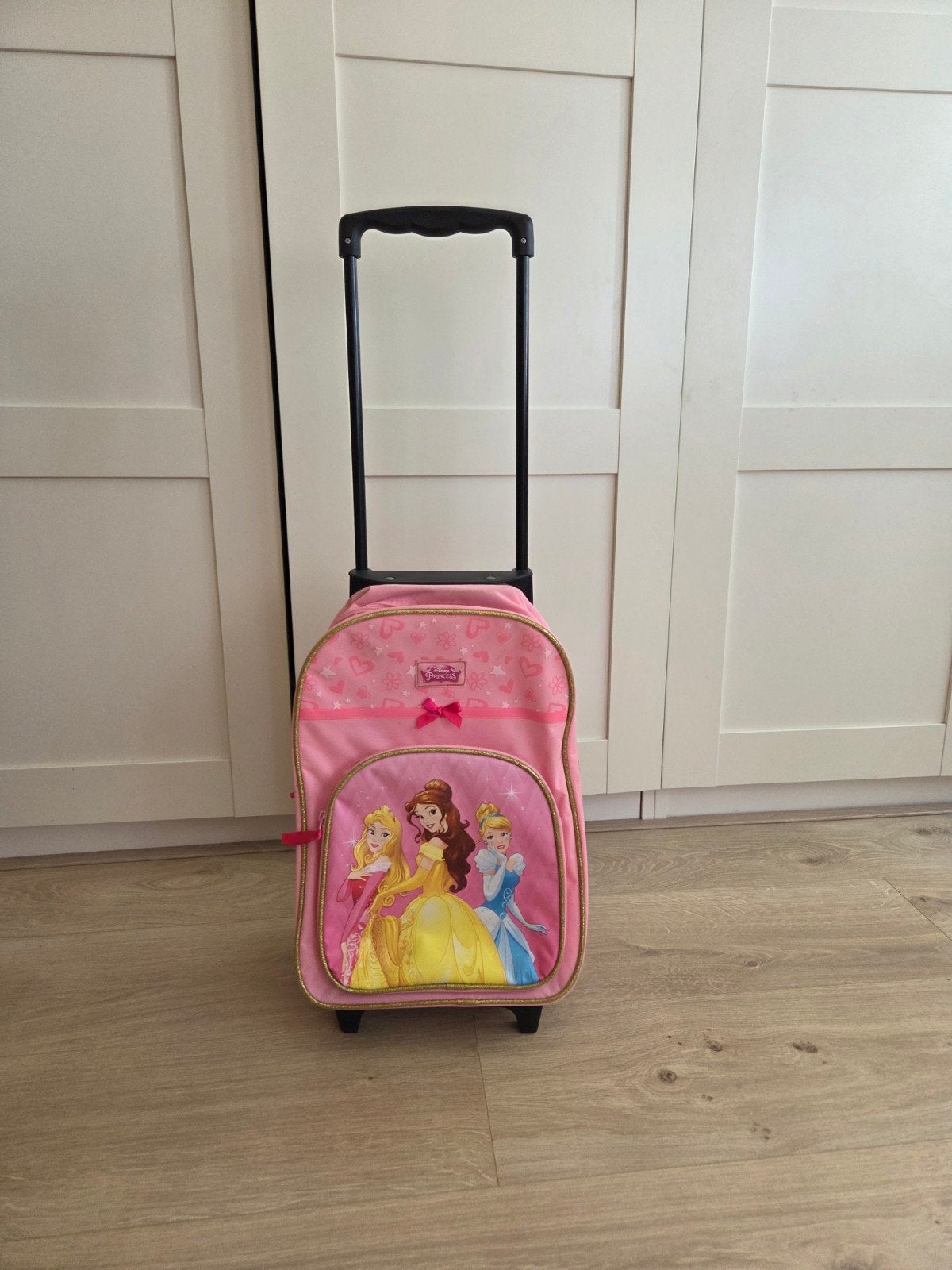 Kinder trolley rugzak. Disney princess, Wieltjes, Hard kunststof, Minder dan 50 cm, Ophalen of Verzenden