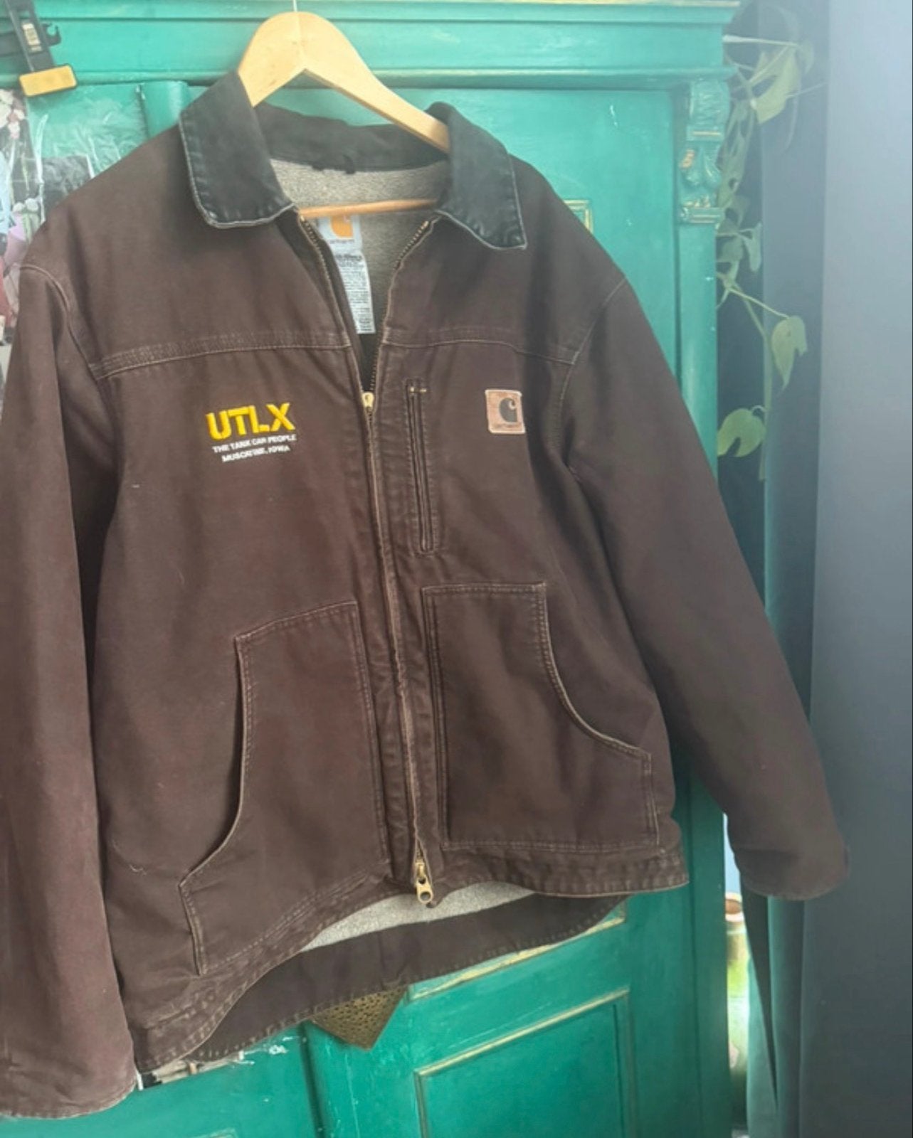 Vintage Carhartt Sandstone Ridge Jas C01 DKB - Maat L, Ophalen of Verzenden, Gedragen, Maat 42/44 (L), Bruin