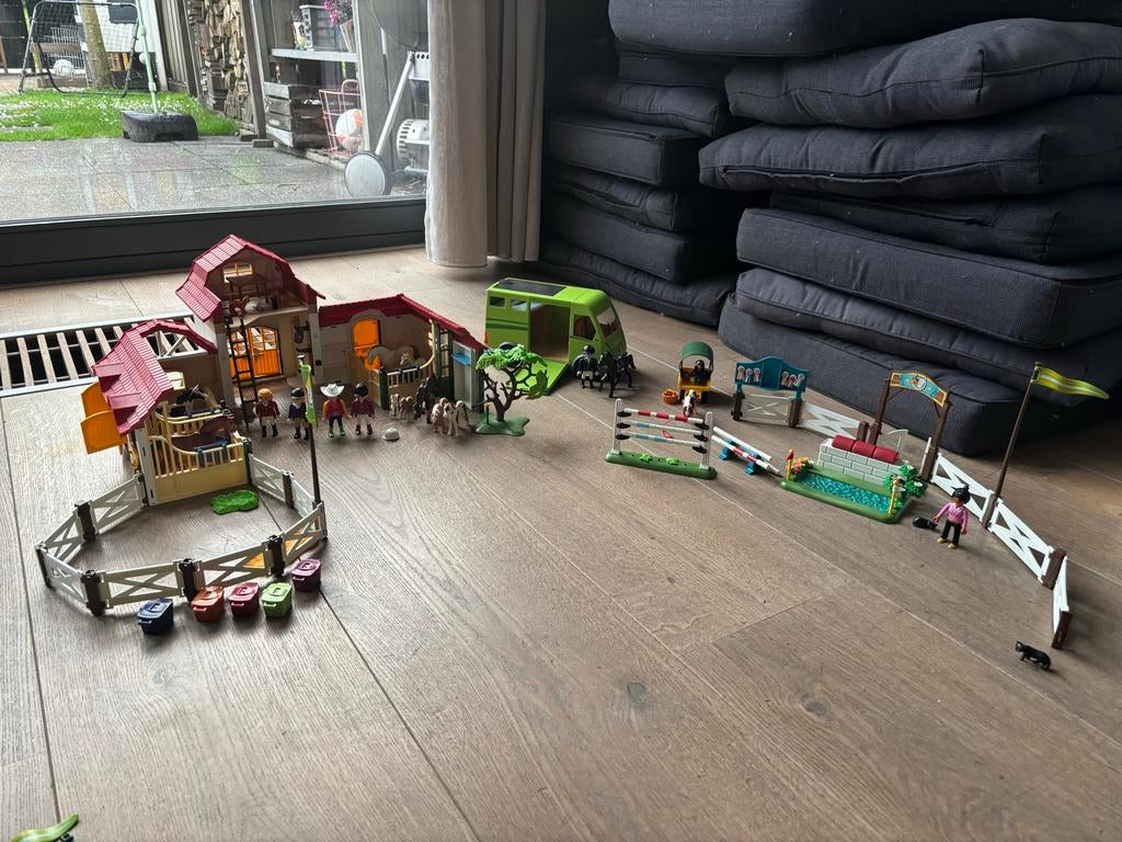 Playmobil Paardenstal en Springparcours Set, Ophalen, Gebruikt, Jongen of Meisje