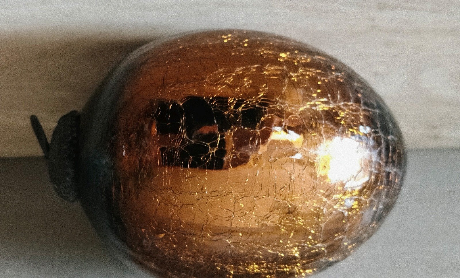 Grote decoratieve glazen bol, craquelé effect, Heksen bal, Huis en Inrichting, Woonaccessoires | Overige, Verzenden, Zo goed als nieuw