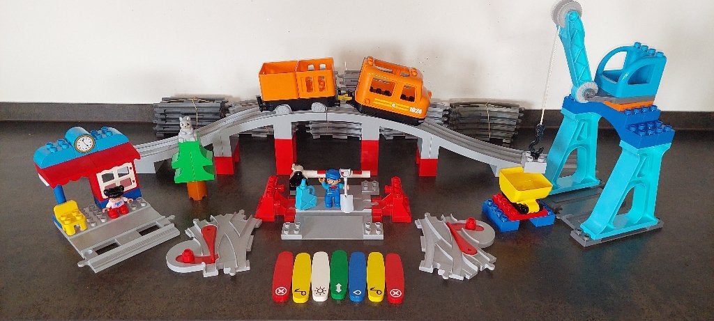duplo trein ornje werkt op app., Ophalen of Verzenden, Zo goed als nieuw, Duplo