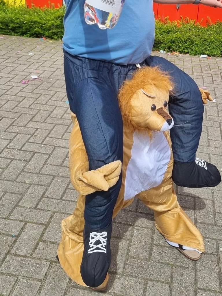 Heren Leeuwenpak - Grappig Kostuum voor Feestjes, Ophalen of Verzenden, Zo goed als nieuw, Pak of Jurk