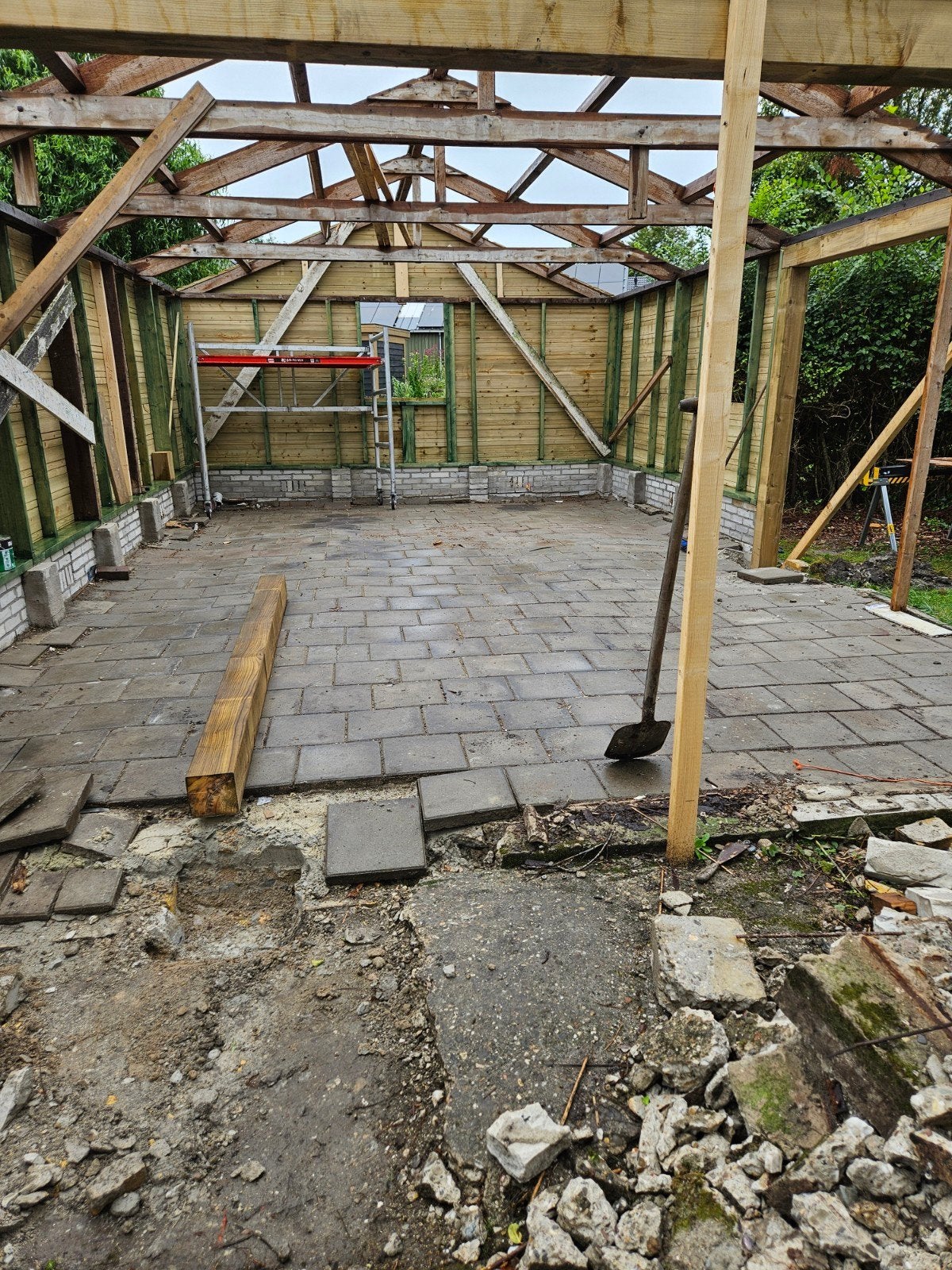 Gebruikte terrastegels - Ideaal voor tuin of oprit, Ophalen, Gebruikt, 10 m² of meer, Beton