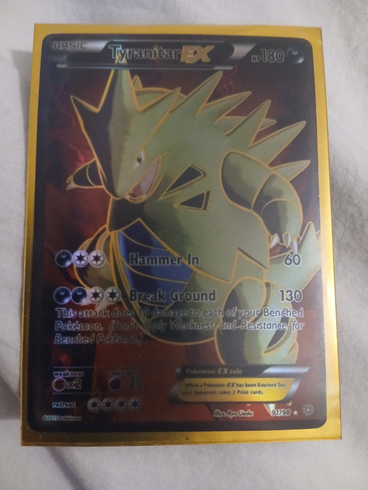 Pokémon TCG: Tyranitar EX (91/98) - Zeldzame Kaart, Ophalen of Verzenden