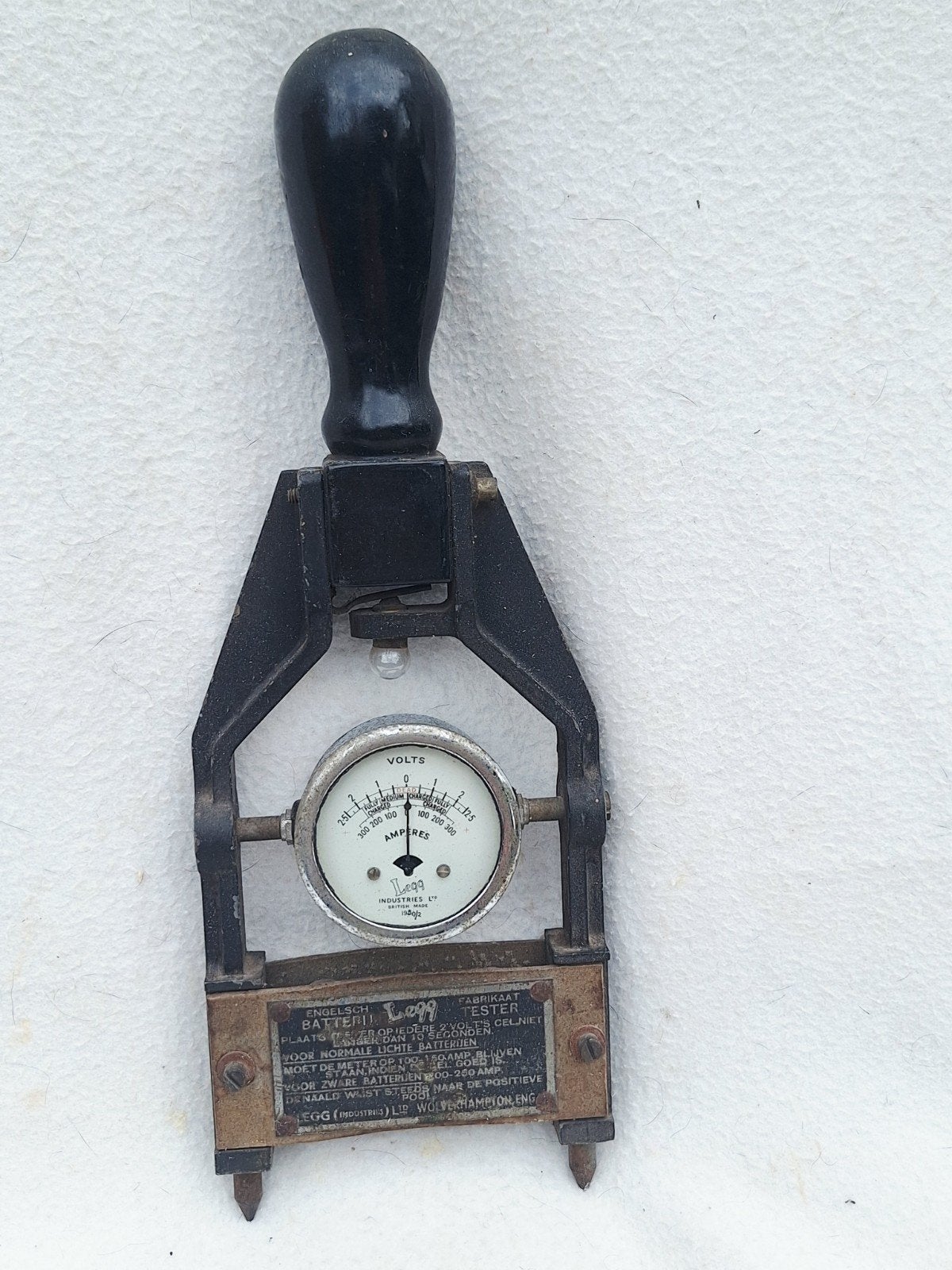 Vintage Legg Industries Batterij Tester - Brits Gemaakt, Antiek en Kunst, Ophalen of Verzenden