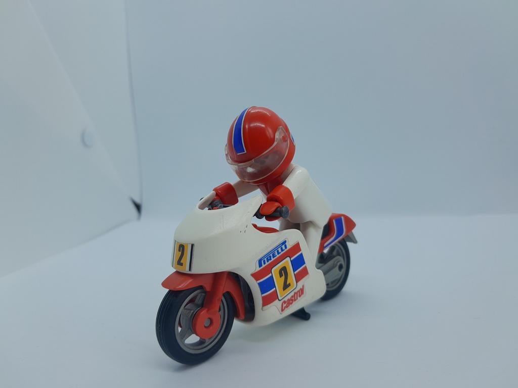Playmobil Motorcoureur met Motor - Vintage Speelgoed, Ophalen of Verzenden, Gebruikt, Jongen of Meisje