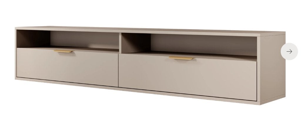 Beige TV Kast van de merk Meubella, Huis en Inrichting, Kasten | Televisiemeubels, Ophalen, 100 tot 150 cm, Nieuw, Wall mounted