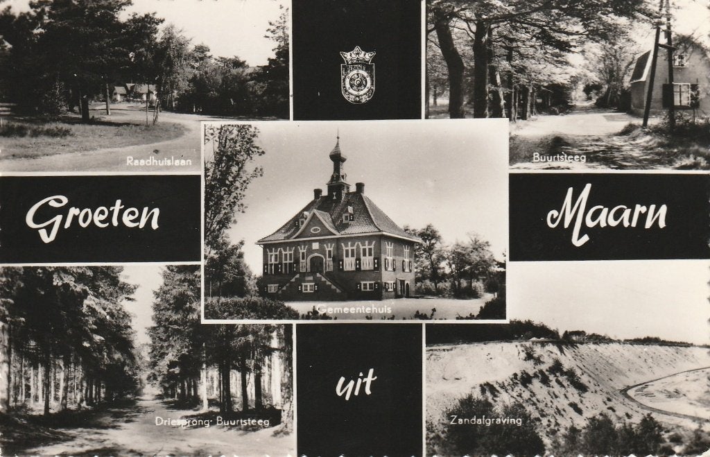 MAARN  Raadhuislaan Buurtsteeg Gemeentehuis Zandafgraving, Verzenden, 1960 tot 1980, Gelopen, Utrecht
