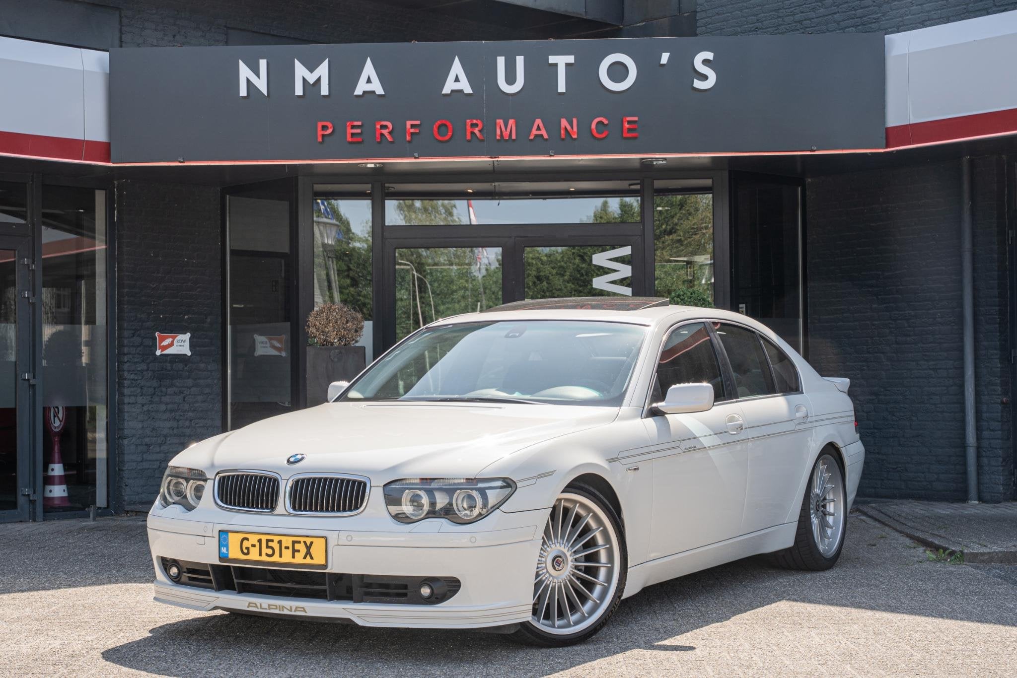BMW 7-serie 745i ALPINA B7 UITGEVOERD/98.000KM/VOL OPTIE, Automaat, Gebruikt, Stoelverwarming, Wit