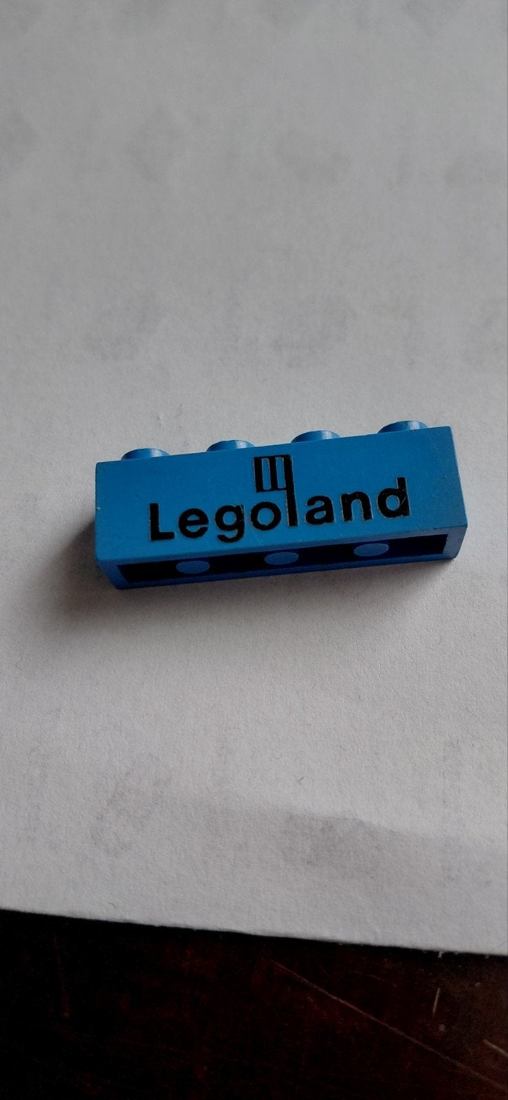 Blauwe 1x4 brick "Legoland", Lego, Ophalen of Verzenden, Losse stenen, City
