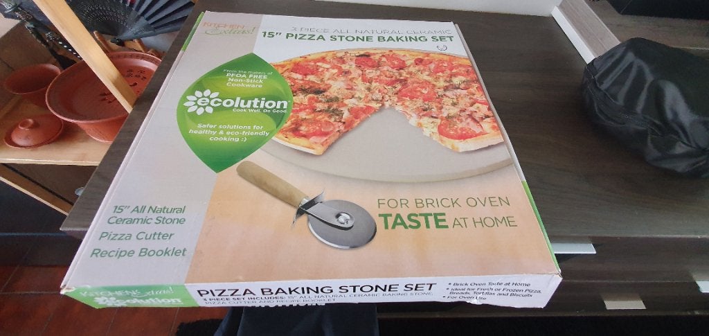 Pizzasteen 38cm, Overige typen, Nieuw, Steen/keramiek, Ophalen