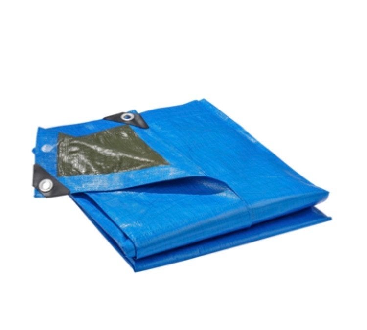 Blauw afdekzeil dekkleed, Ophalen, Nieuw, 15 m² of meer, Zeil