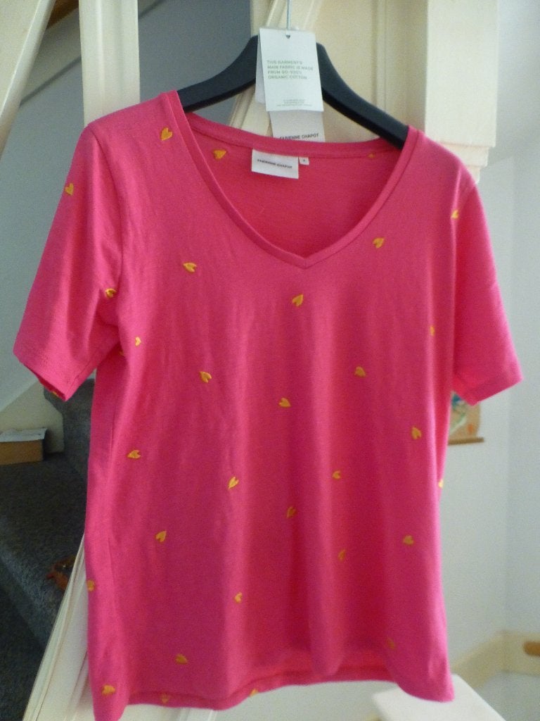 Gloednieuw Fabienne Chapot T-shirt met hartjes, Maat 38/40 (M), Nieuw, Ophalen of Verzenden, Roze