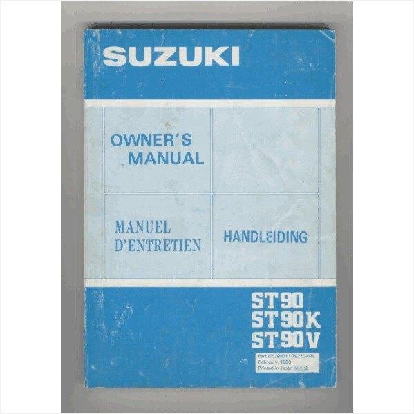 Suzuki ST90 Instructieboekje 1983 #1 Nederlands Frans Engels, Ophalen of Verzenden