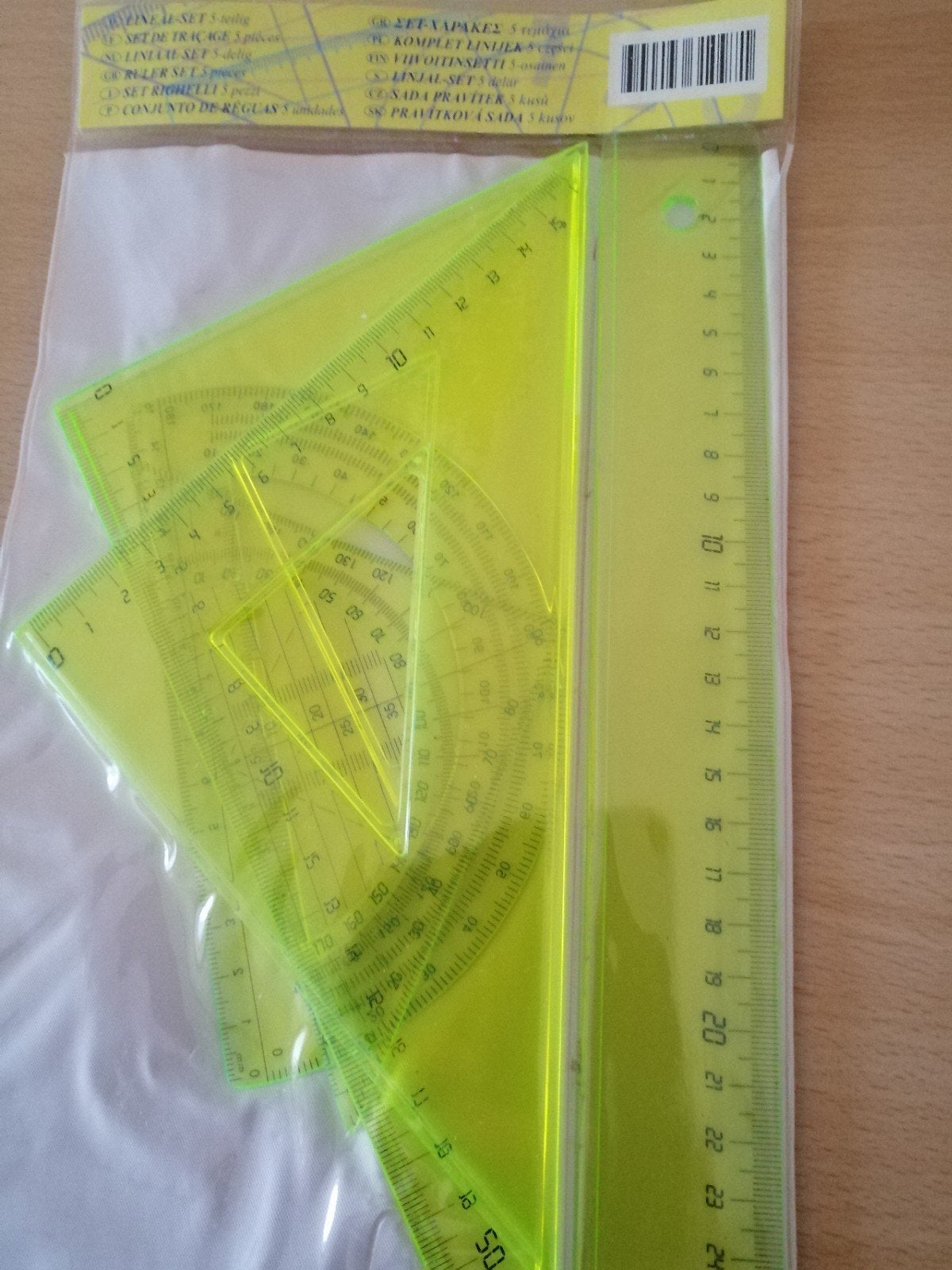 Liniaal set 5 delig nieuw, Ophalen, Nieuw, Frame of Mal