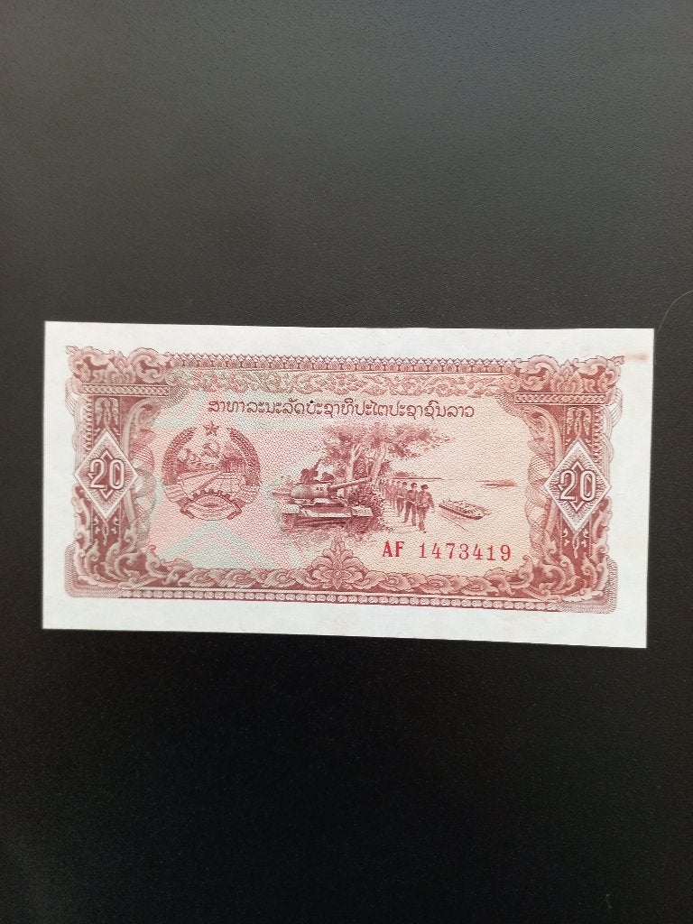 Bank Biljetten Laos 1974 en 1979, Verzenden, Zuidoost-Azië, Setje