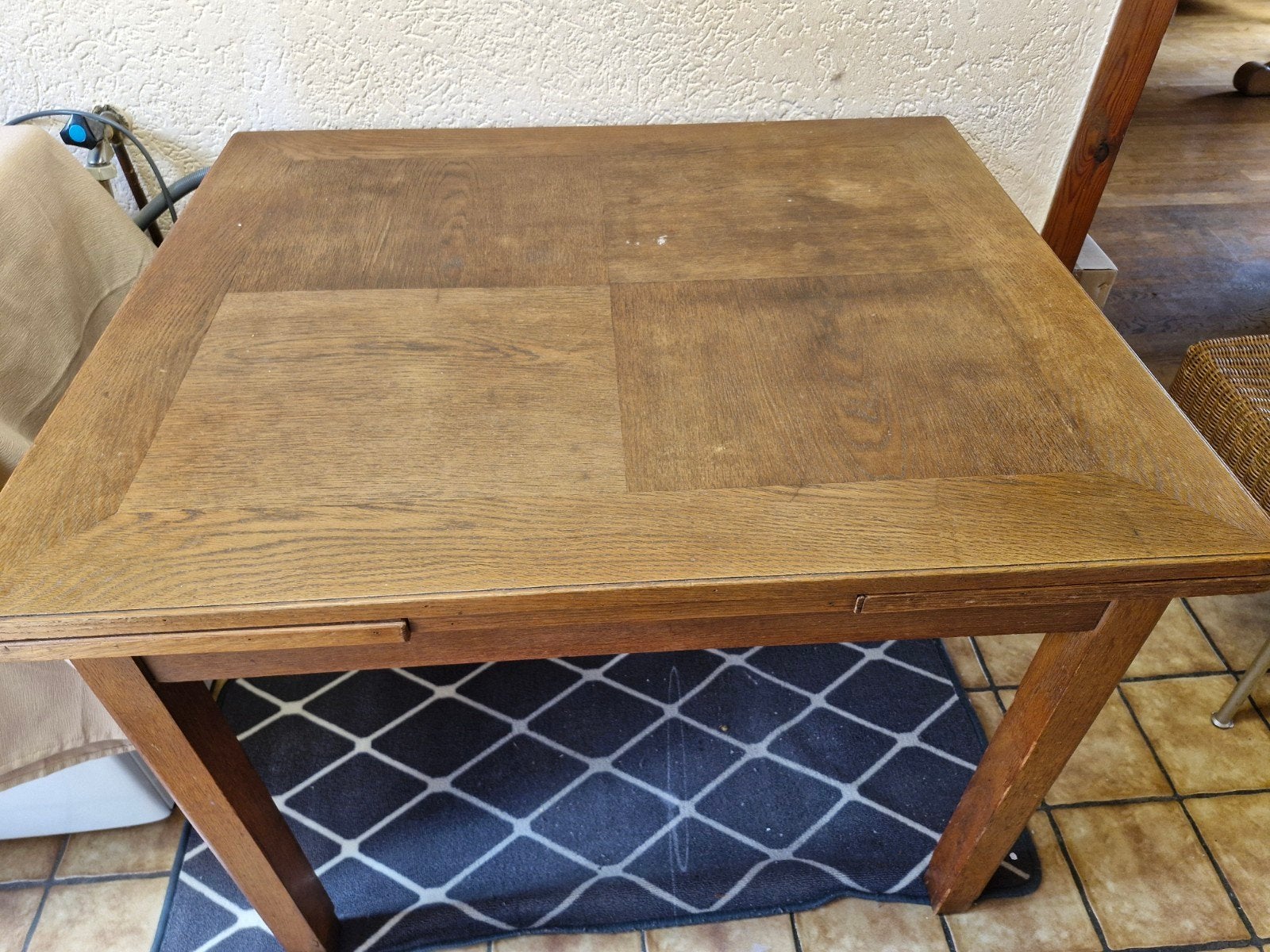Eettafel uittrekbaar, Huis en Inrichting, Ophalen, Gebruikt, 100 tot 150 cm, 50 tot 100 cm