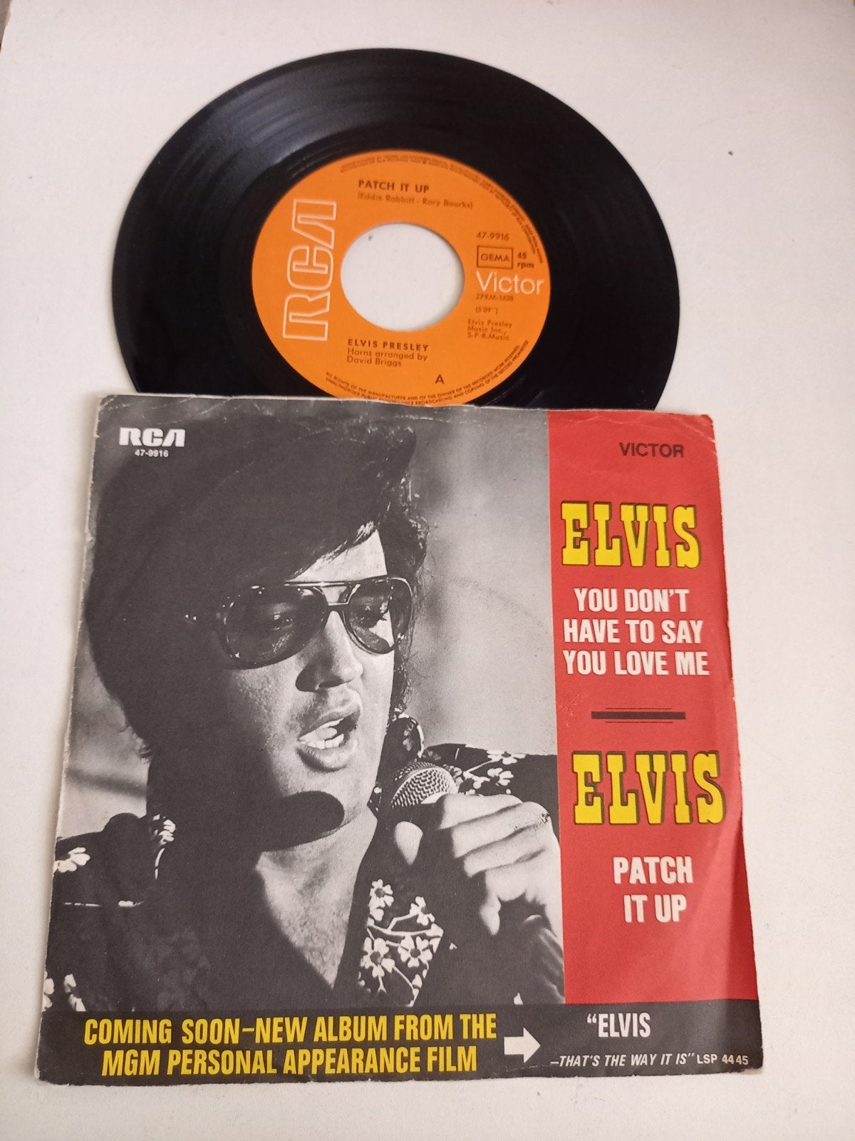 Elvis Presley - You Don't Have To Say You Love Me / Patch, Gebruikt, 7 inch, Ophalen of Verzenden, Pop
