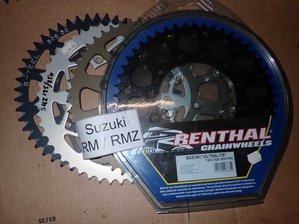 Suzuki RM RMZ 125 250 450 Achter Tandwiel 50T 4 stuks, Verzenden