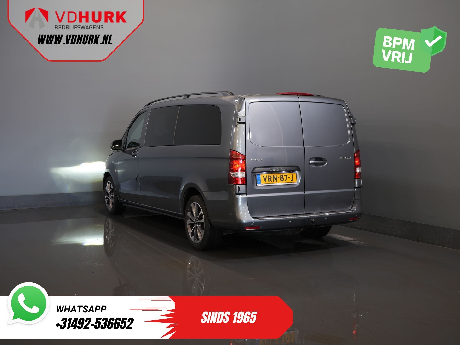 Mercedes-Benz Vito 119 CDI Aut. XL L3 DC Dubbel Cabine/ LED/, Auto's, Bestelauto's, Gebruikt, Euro 6, 2500 kg, Diesel