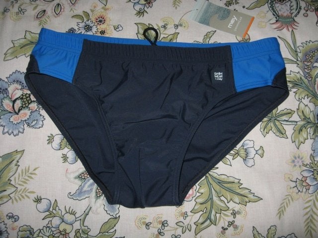 Te koop heren zwem slip Mey, Verzenden, Maat 52/54 (L), Blauw, Zwemslip