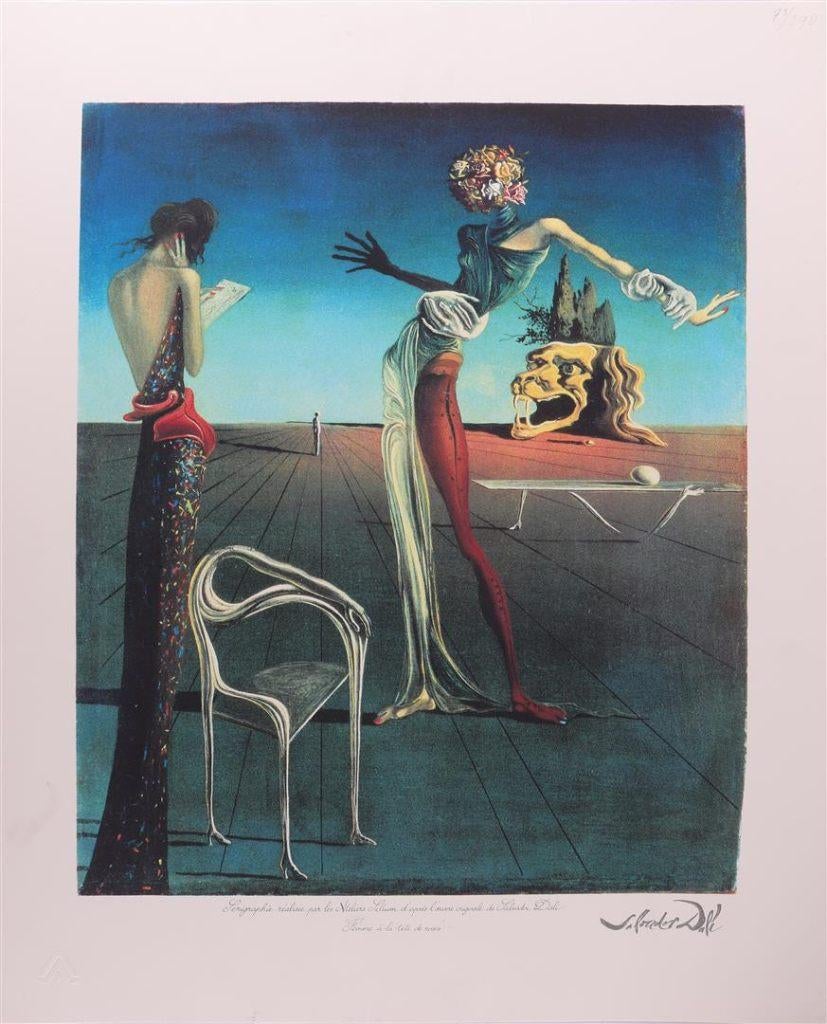 Salvador Dali (1904 - 1989) - Femme À La Tête De Rose (1935), Ophalen of Verzenden