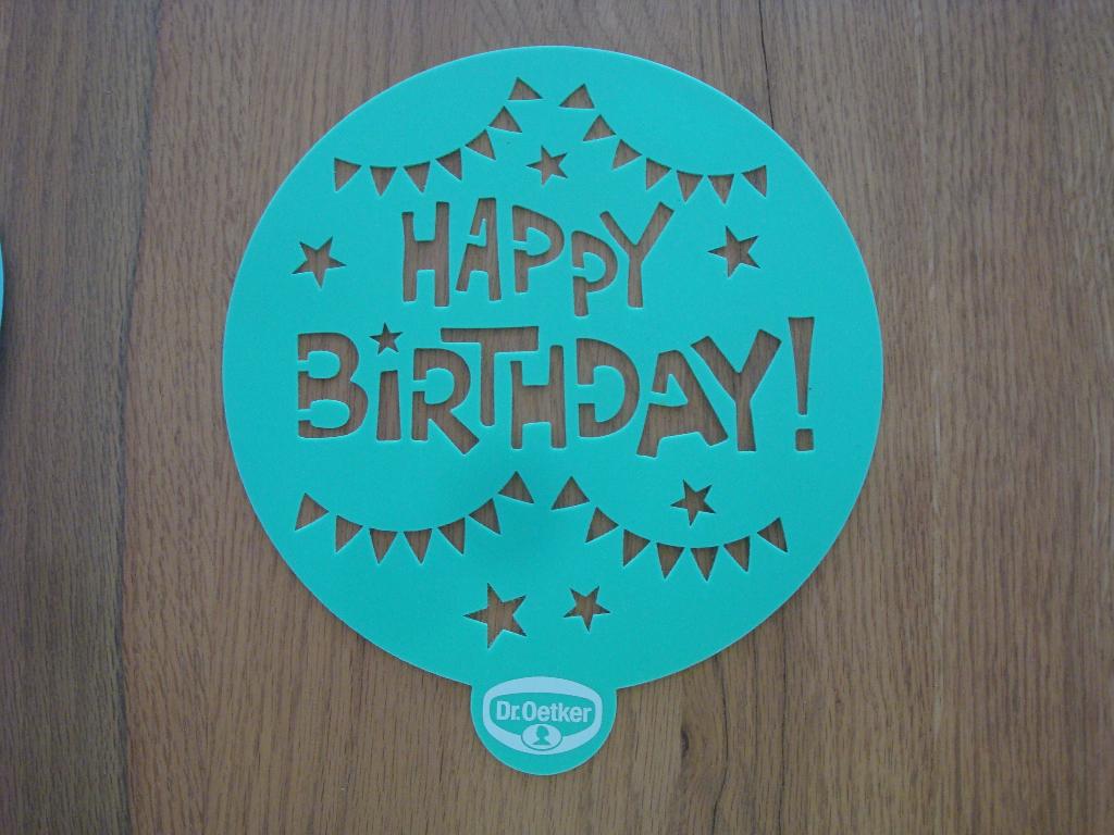 Taartsjabloon sjabloon voor taarten Happy Birthday of raket, Ophalen of Verzenden, Nieuw, Taarten, Overige typen