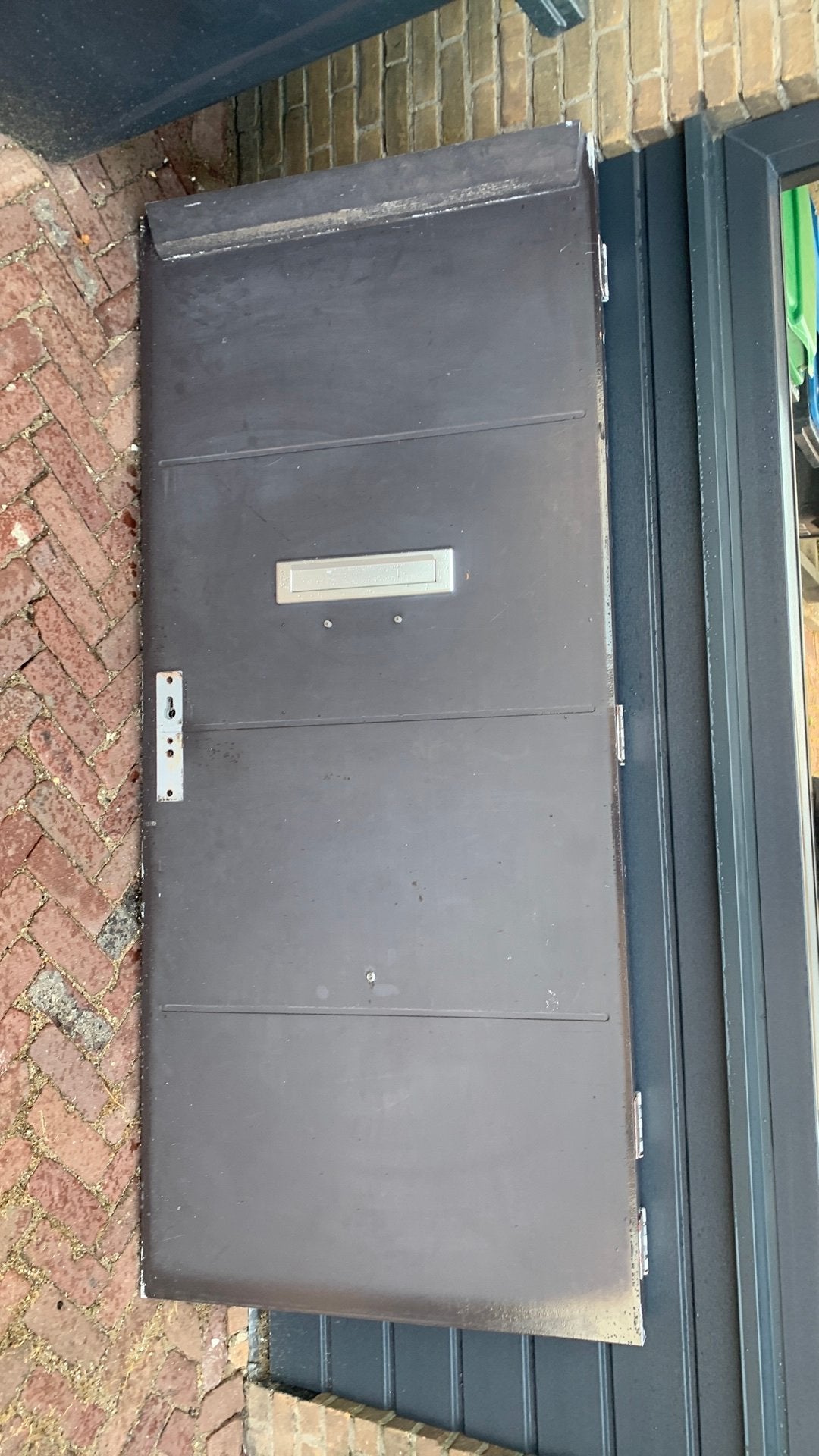 Hardhouten voordeur, Doe-het-zelf en Verbouw, Deuren en Horren, Ophalen, Gebruikt, 80 tot 100 cm, Buitendeur