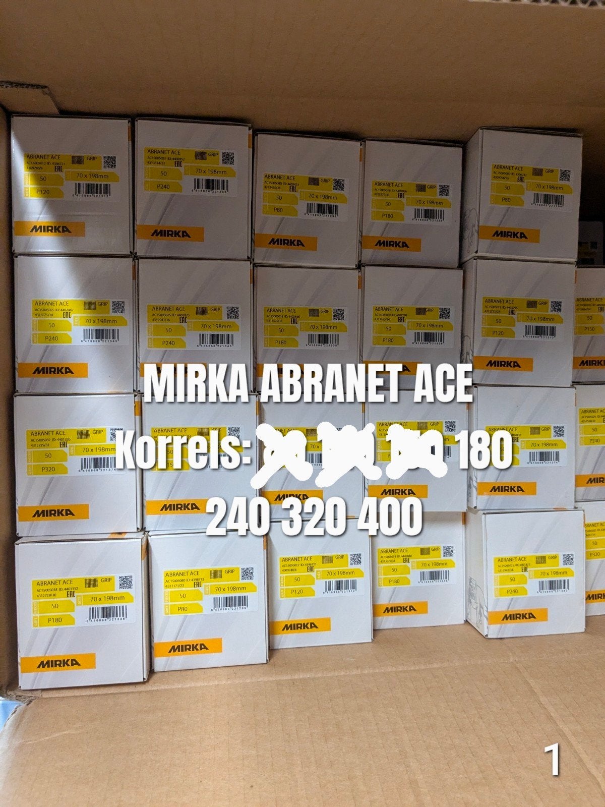 Mirka Abranet Ace schuurstroken 70x198mm Schuurgaas 180 320, Ophalen of Verzenden, Nieuw