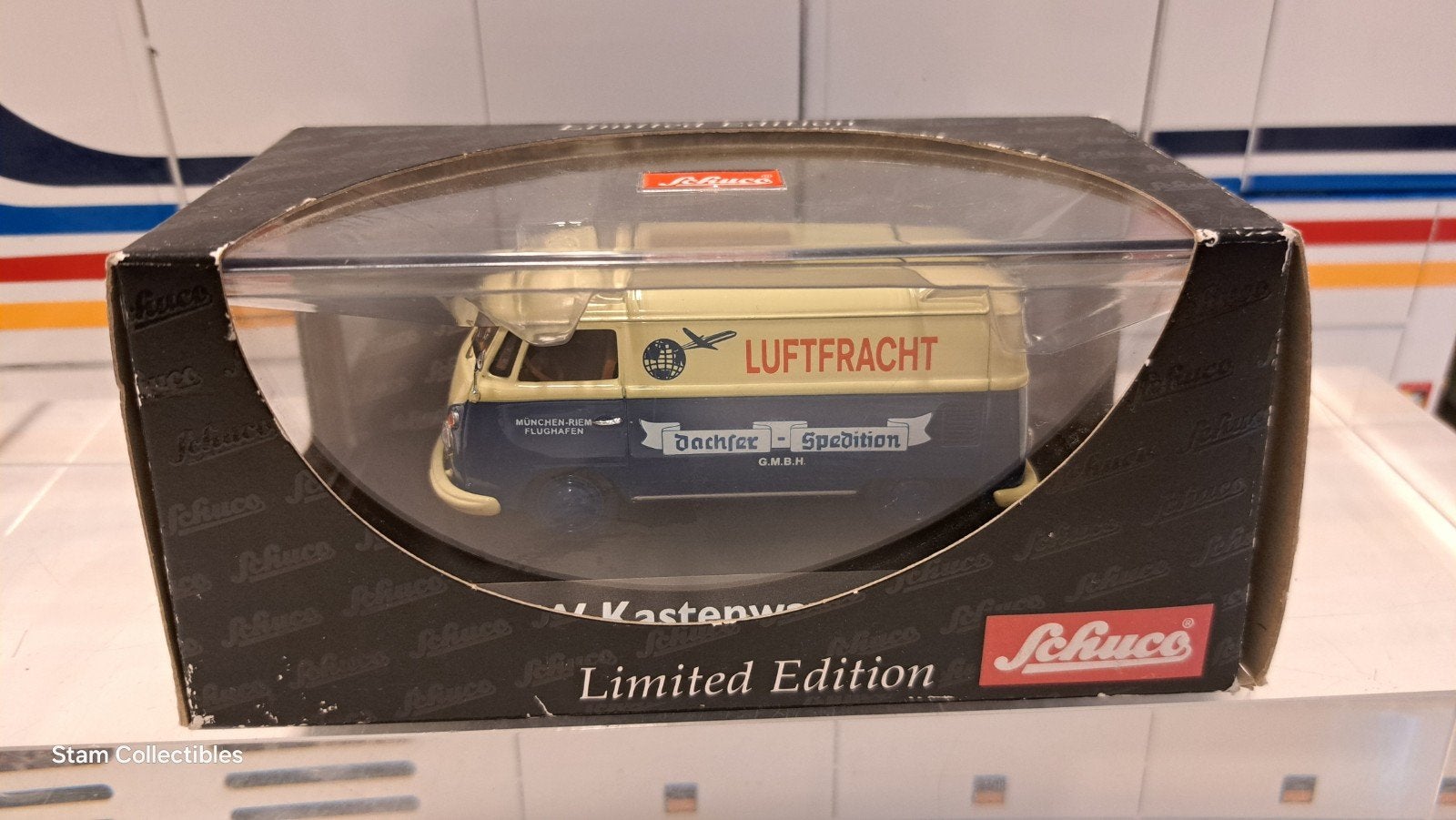 Schuco Volkswagen VW Kastenwagen T1 Dachser Luftfracht, Hobby en Vrije tijd, Auto, Ophalen of Verzenden, Zo goed als nieuw, Schuco