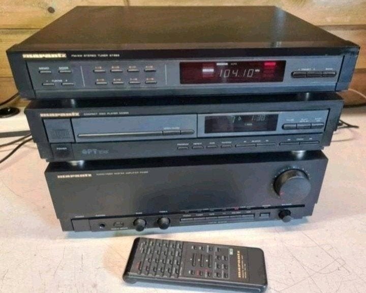 Marantz set versterker pm-493 cd speler cd-593 tuner st-583, Ophalen of Verzenden, Cassettedeck, Overige merken