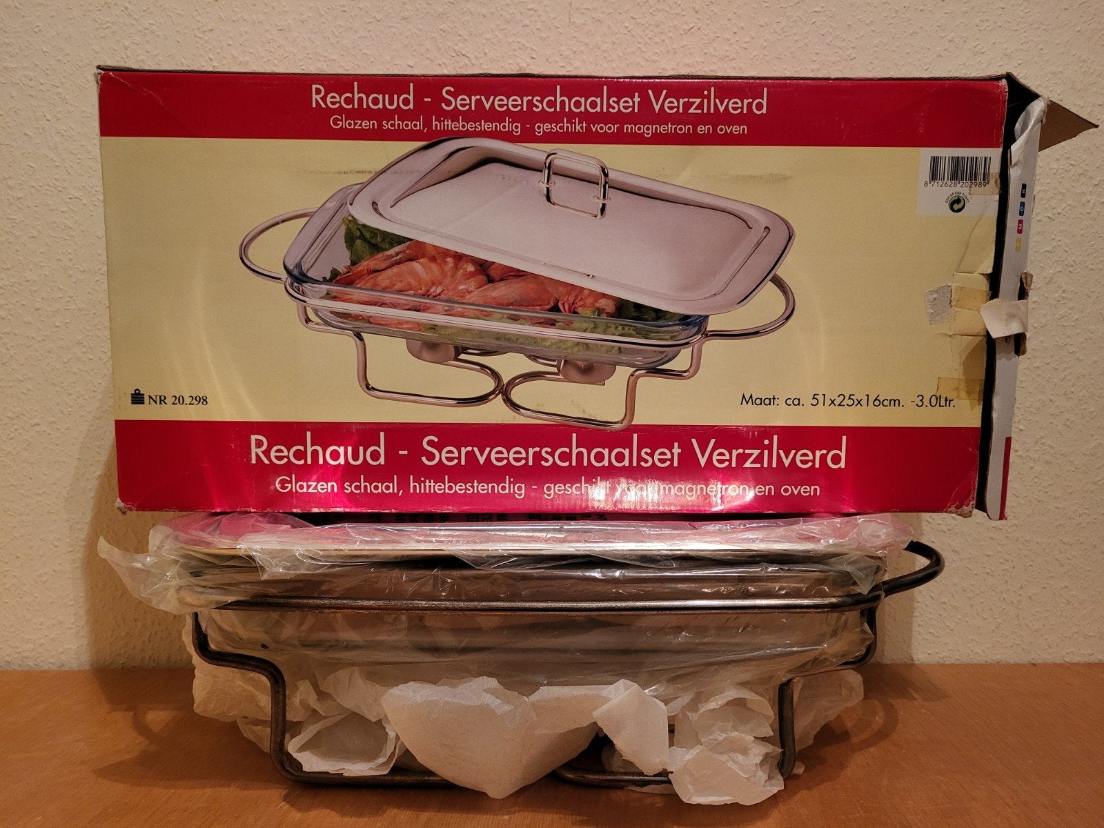 Rechaud serveerschaal verzilverd. Zie omschrijving!, Overige typen, Verzenden, Nieuw