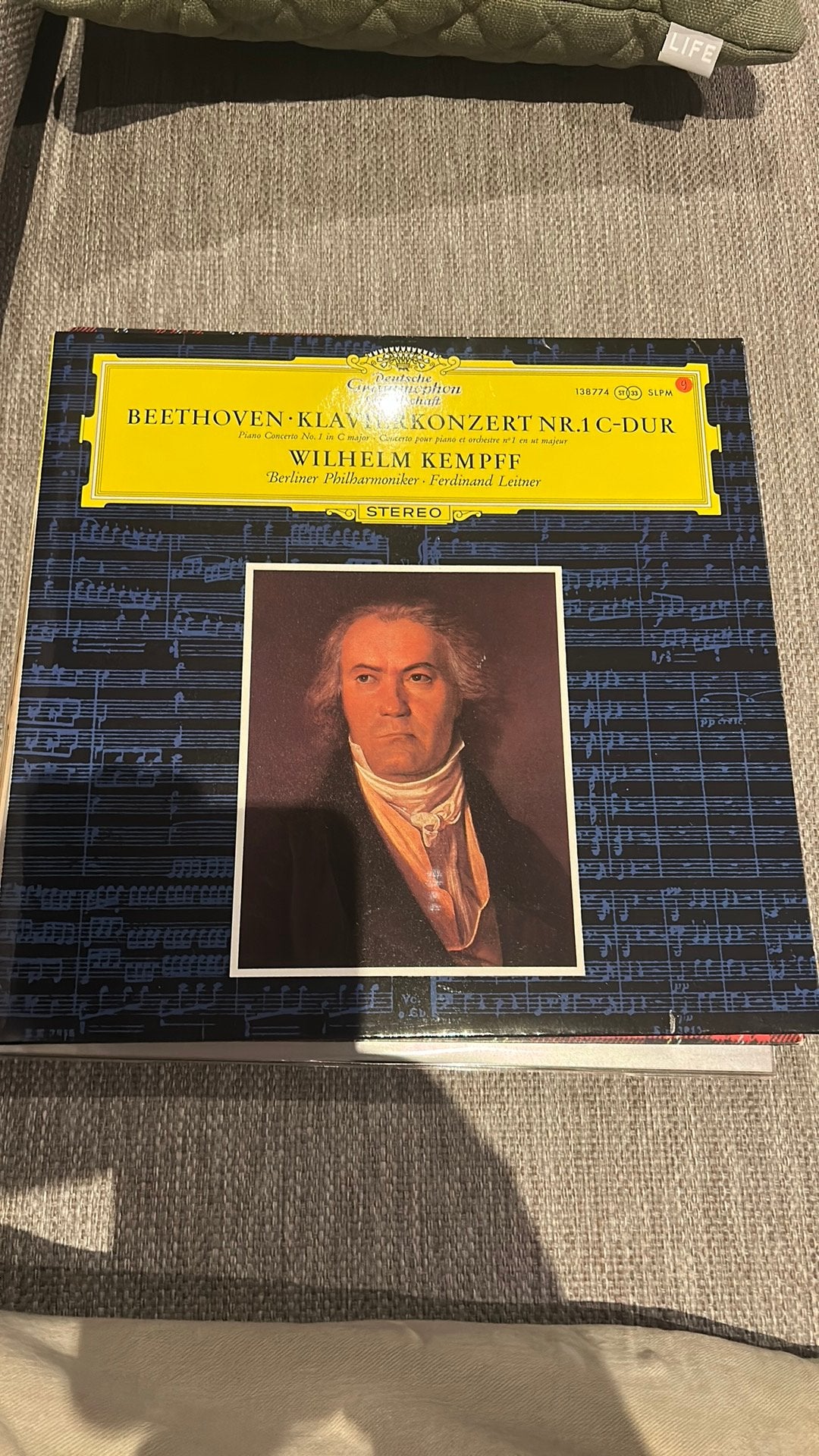 Beethoven: Pianoconcert nr. 1 C-Dur - Wilhelm Kempff (LP), Gebruikt, Ophalen of Verzenden, Orkest of Ballet, 12 inch