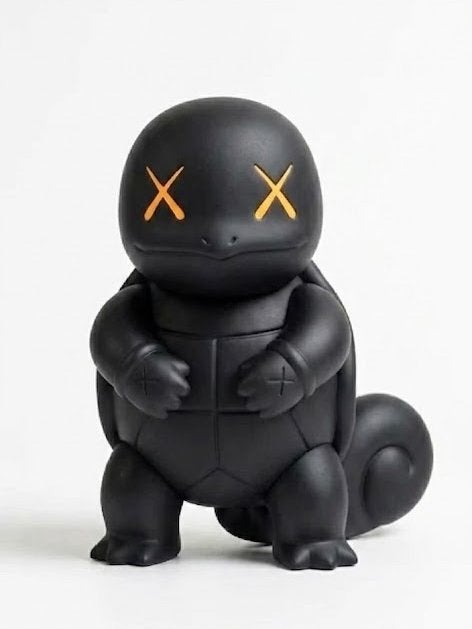KAWS x Squirtle Zwart Figuur - Limited Edition, D, C, Ophalen of Verzenden, Zo goed als nieuw