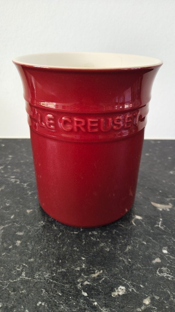 Le Creuset spatelpot donker rood, Le Creuset, Overige typen, Ophalen of Verzenden, Zo goed als nieuw