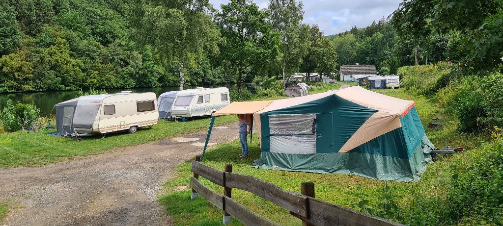 Vouwwagen Trigano Odyssee (Bouwjaar 2000), Ophalen, Trigano, Meerkleurig, Aanwezig