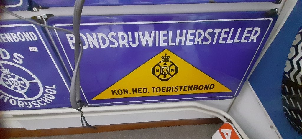 EMAILLE RECLAMEBORD, Ophalen of Verzenden, Gebruikt, Reclamebord