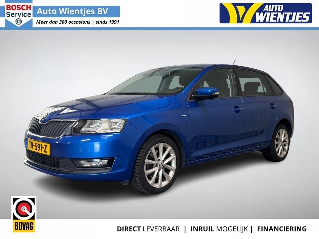 Skoda Rapid Spaceback 1.0 TSI DSG | Greentech Clever | Airco, Auto's, Skoda, Gebruikt, Euro 6, Blauw, 610 kg