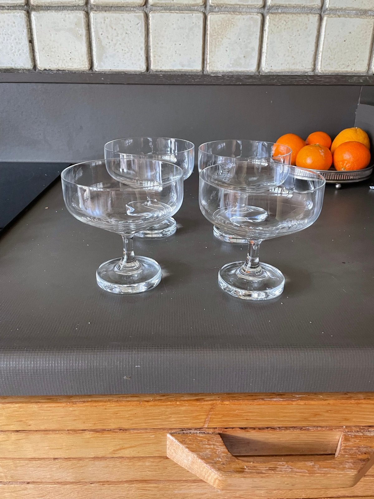 4 Vintage Rosenthal Studio-Line Kristallen Coupe Glazen, Ophalen of Verzenden