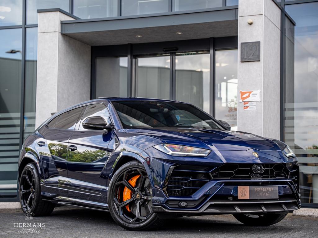 Lamborghini Urus 4.0 V8 / NOVITEC / B&O 3D / Carbon / Pano /, Auto's, Urus, Gebruikt, Blauw, Leder