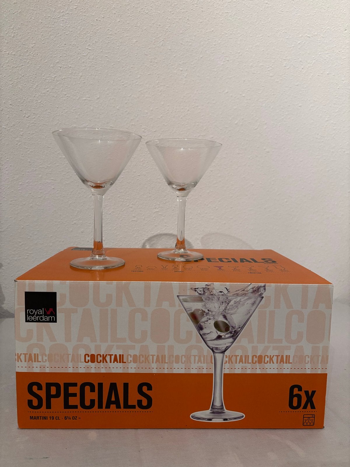 Royal Leerdam Martini Glazen - Set van 6, Nieuw, Ophalen of Verzenden, Overige merken, Glas
